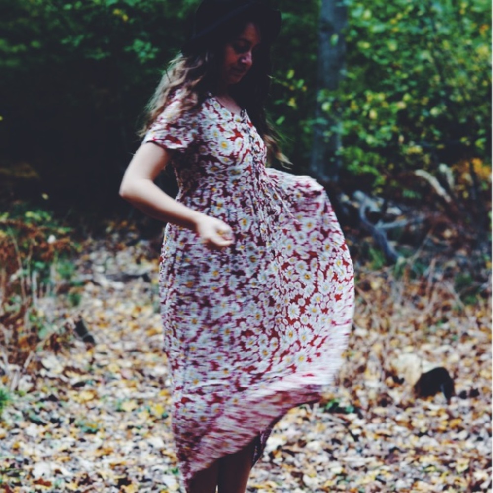 Bright Flowery Babydoll Dress